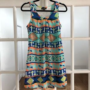 SEQUIN HEARTS Aztec Tribal Lace Dress Small